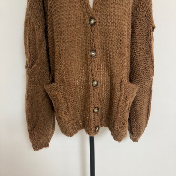 NWOT! Loewe Anagram Open-knit Mohair-blend Cardigan - Picture 8 of 14